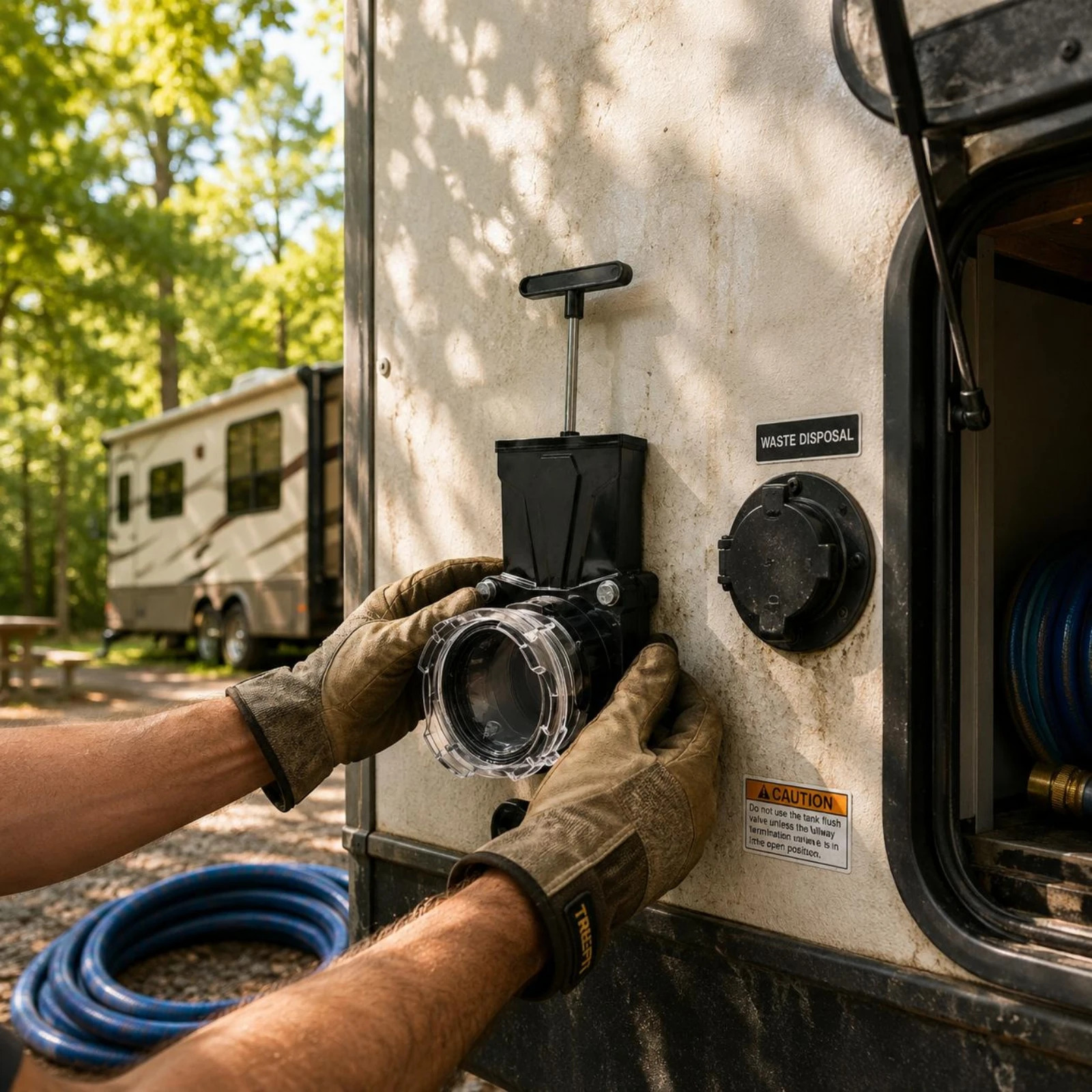 

Rv Dump Valve Valve T-Handle Rv Waste Valve Bolts and Seals Installation Hardware