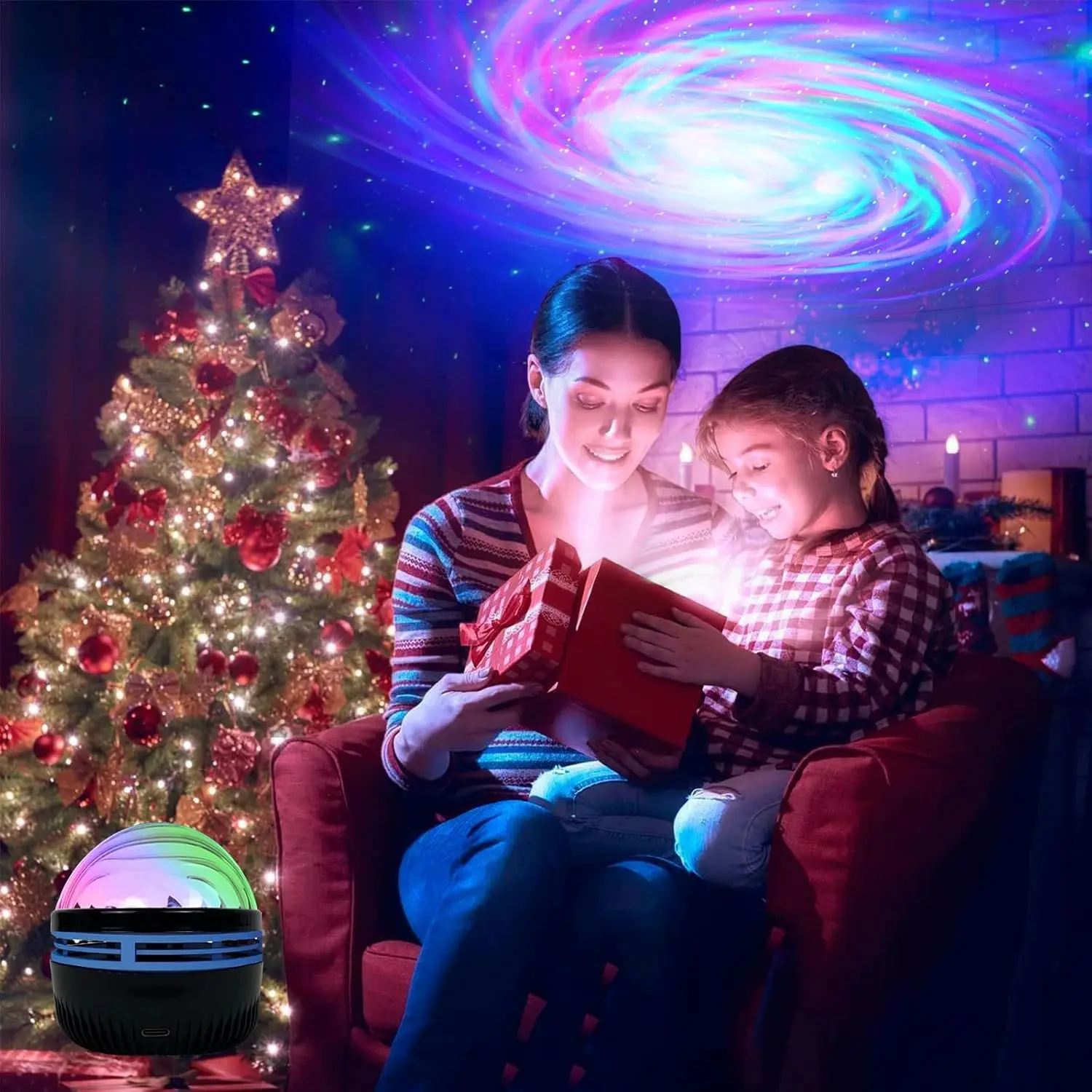 

Galaxy Projector Light Colorful LED Galaxy Sky Projector Bedroom Night Light Kids Room Decoration Christmas Party Decoration