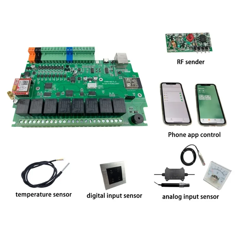 KC868-A8S ESP32 Wifi RS485 4G 3G 2G GSM Modulo Relè Ethernet ADC RF 433M ricevitore
