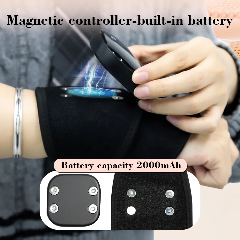 اللاسلكي الضوء الأحمر تدليك العلاج معصمه الأشعة تحت الحمراء الاهتزاز المعصم الفرقة التفاف للأيدي