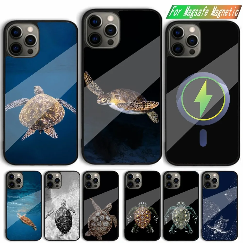 

Ocean Animal Sea Turtle Phone Case For iPhone 15,14,13,12,11,Plus,Pro,Max Mini Magsafe Magnetic Wireless Charging