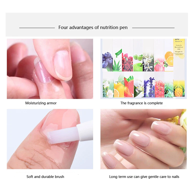 Misscheering Nail Nutrition Oil Pen Nail Treatment Cuticle Revitalizer Oil Prevent Agnail Nail Polish Nourish Skin 15 Smells