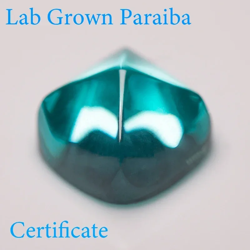 Lab Grown Sapphire Paraiba Sugar Tower Shape VVS1 Charms Diy Advanced Jewelry Making Materials Selectable AGL Certificate