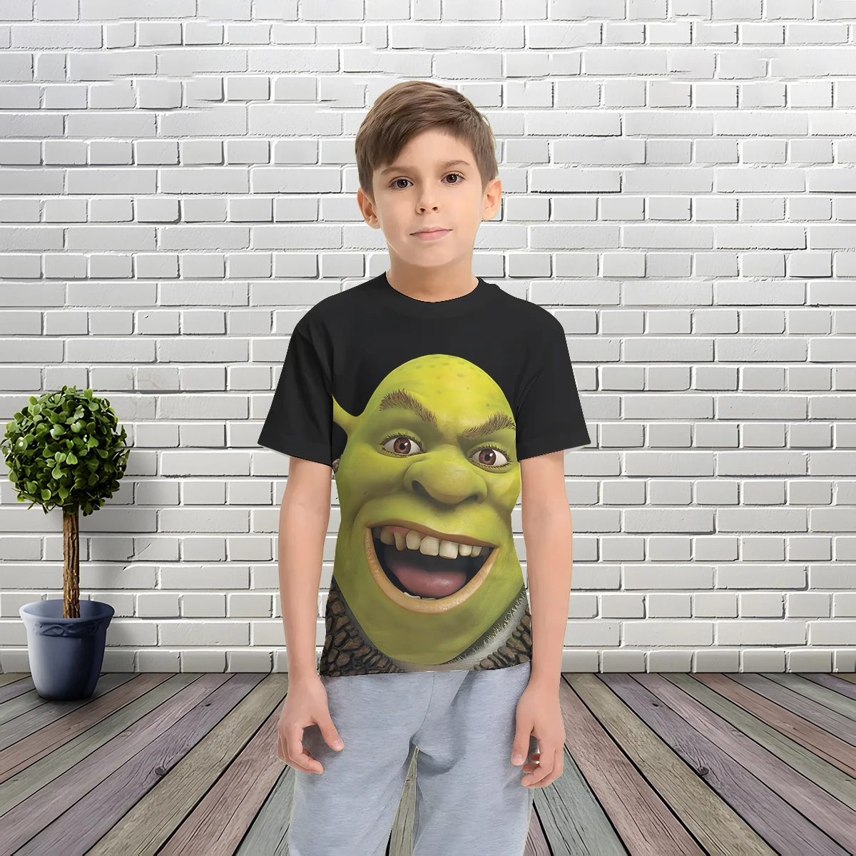 Funny S-Shreks 3D Print Baby Clothing 5 to 14 Years Male Outdoor Clothes for Children Boy Girl Child T-Shirt Top Shirts