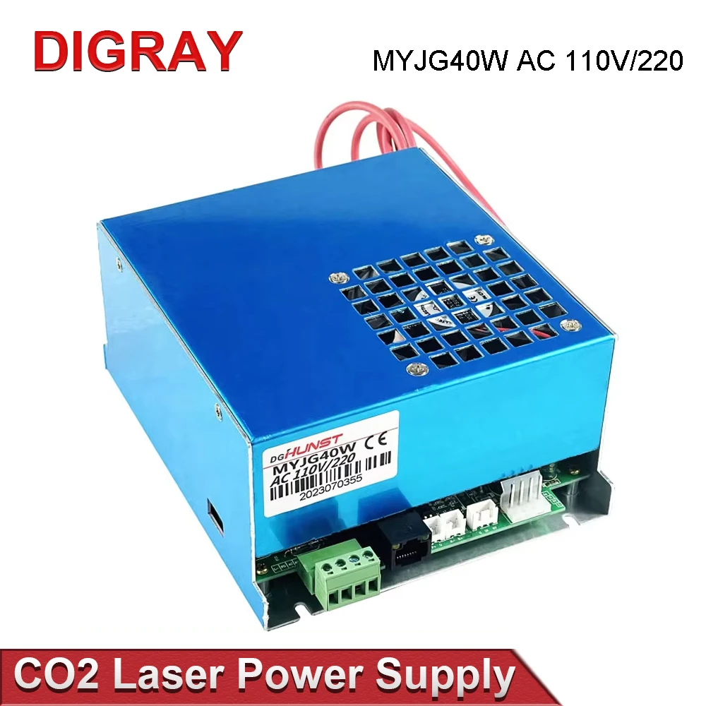 DIGRAY MYJG-40W CO2 Laser Power Supply 110V/220V With LCD Port Laser Generator for 40W Laser Engraving Machine