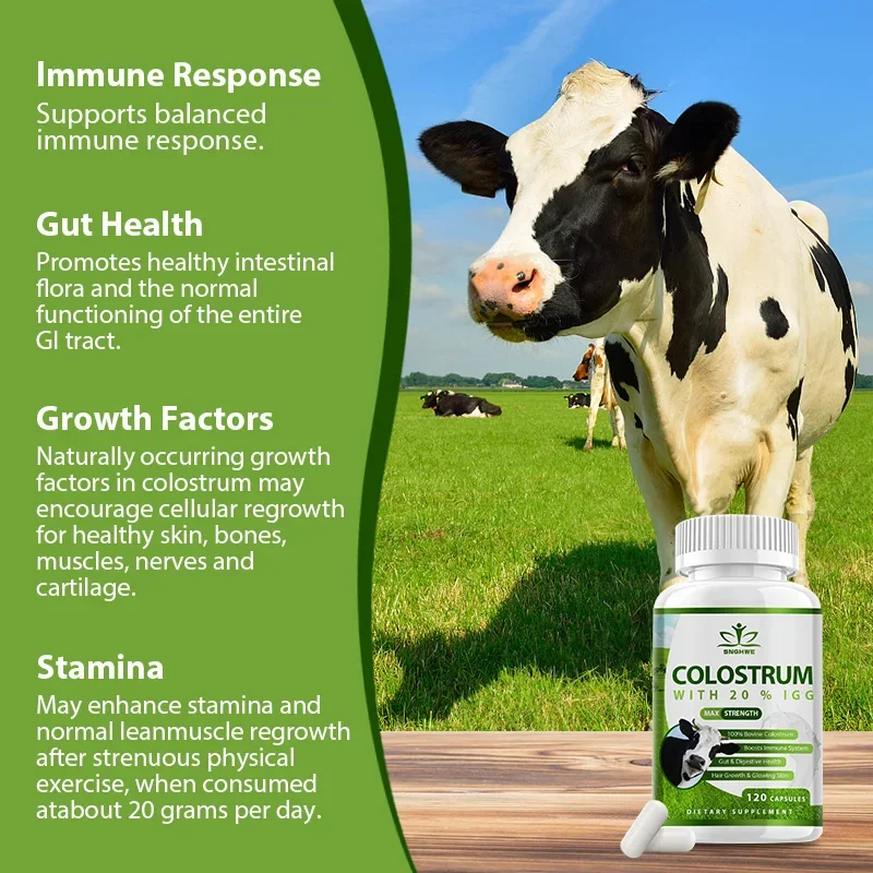 Grass Fed Colostrum Powder Supplement 25% IgG Promotes Intestinal Health,Exercise Performance,Healthy Iron Levels-Immune Support