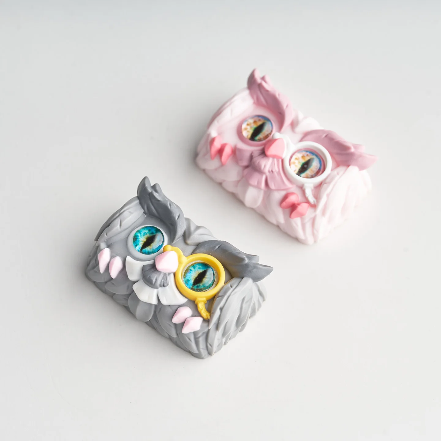 OWLAB Owl Resin Artisan Keycaps TAB Key Handmade Keyboard Caps Custom MX Switches Key Caps Mechanical Keyboard Accessories Gift