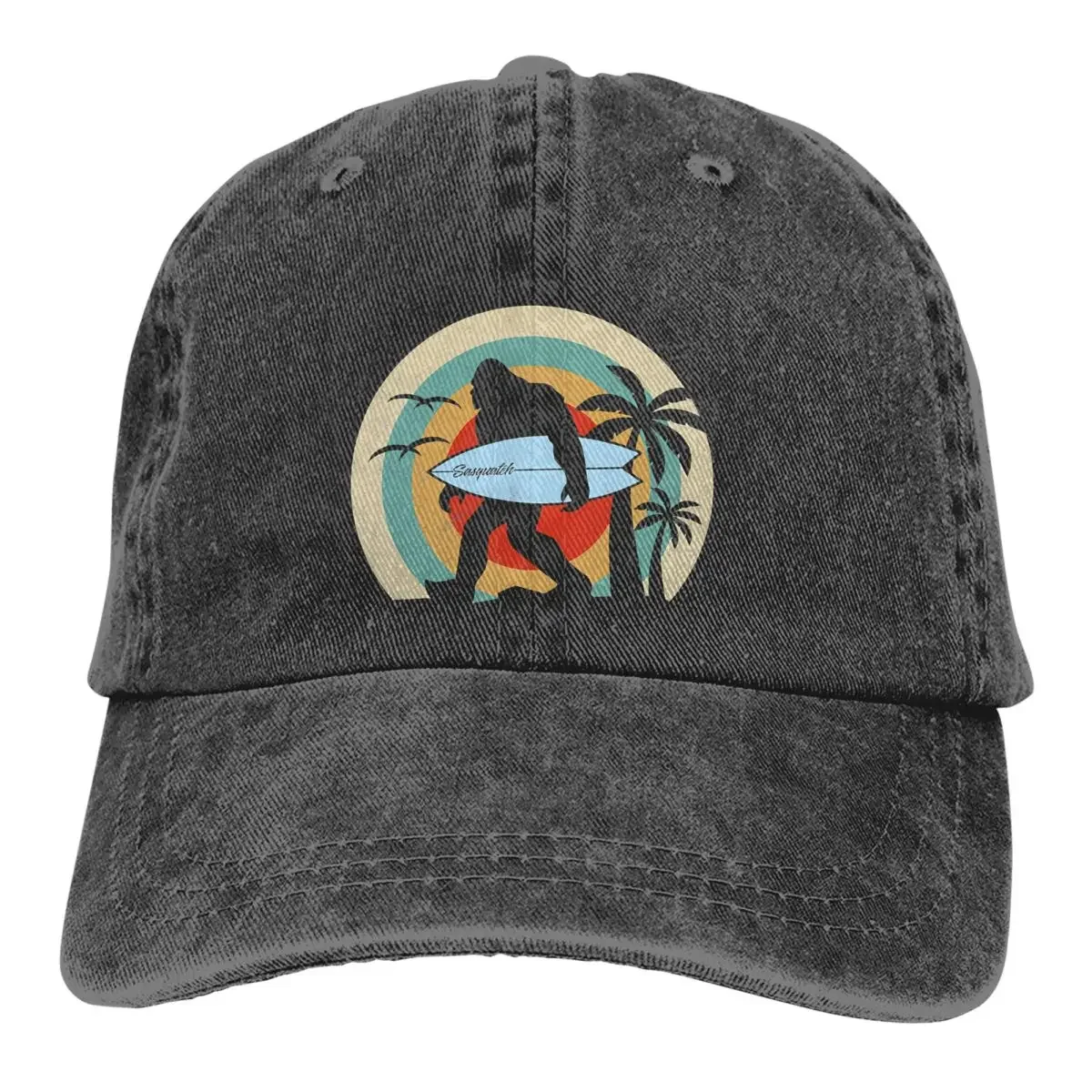 Surfing Funny Surf Classic Baseball Cap Men Hats Women Visor Protection Snapback Bigfoot Sasquatch Caps