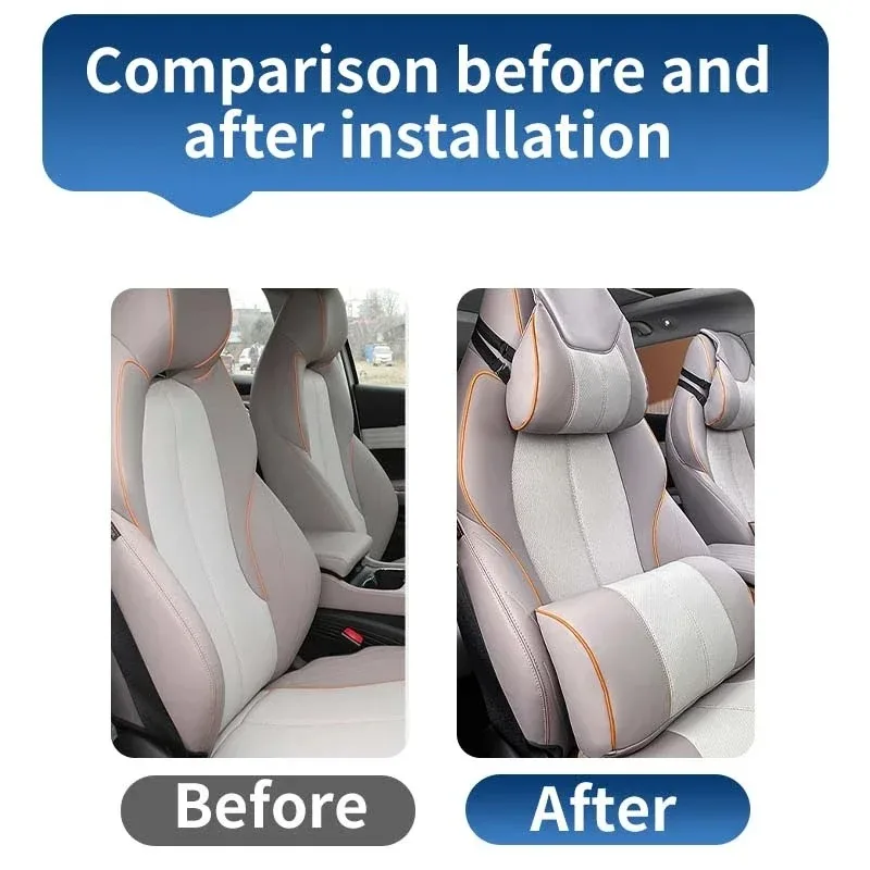 وسادة مقعد السيارة واقية كرسي داعم للفقرات القطنية مسند الرأس وسادة رغوة الذاكرة وسادة الرقبة تخفيف ل Byd Yuan Plus Atto 3 2022-2025