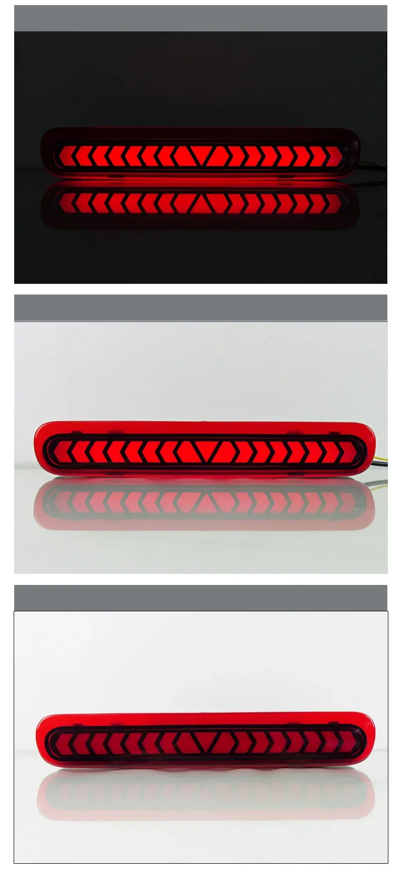 Car LED High Brake Light DRL Dynamic Turn Signal Modification Rear Tailgate Lamp Reflector For Toyota Hilux Vigo 2005-2014 detail image 4