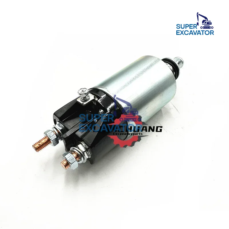 For Kobelco SK200 SK210 SK230 SK250-6/6E Starting Motor magnetic switch Mitsu-bishi 6D34 Engine Excavator Parts