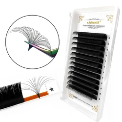 Abonnie 0.03mm Cashmere Easy Fanning Eyelash Extensions 8~25 MM Fast Fanning Lashes Self Blooming Volume Fans Auto Fan Cilios