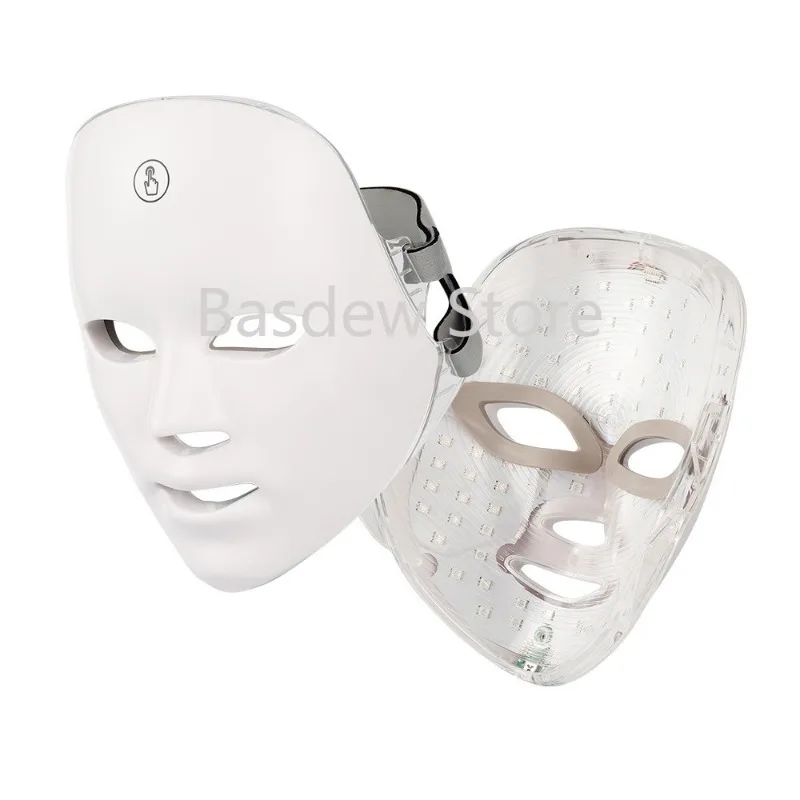 Rechargeable Manual Touch Test Led Beauty Mask Colorful Photon Quantum Beautification Tool Face Beauty Apparatus