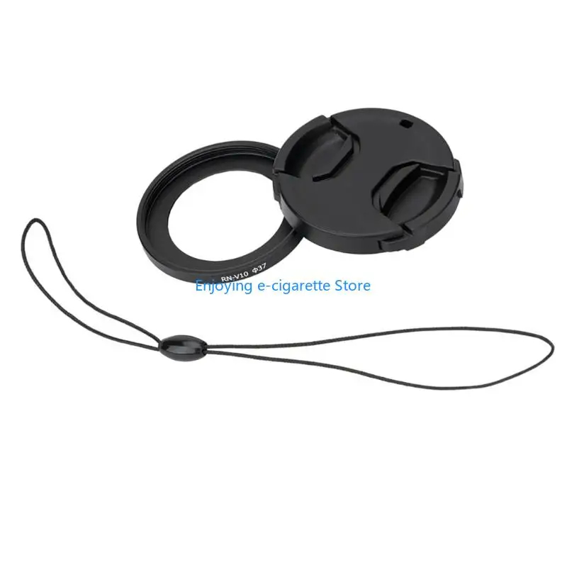 Kompakter Kamerafilter-Montagekragen für 37-mm-Adapter-Kit mit Objektivdeckel und Haltegurt, einfach zu tragen Y4QF – Detail 9