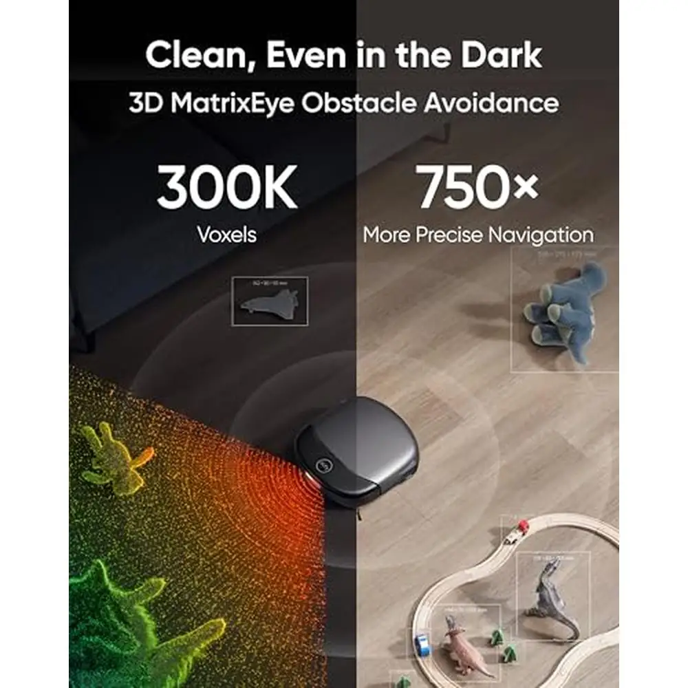 Floor Washing Robot Vacuum Mop Ozone 8000Pa Suction 10-in-1 UniClean Station LCD Control Potent Suction Sports Car Design Square