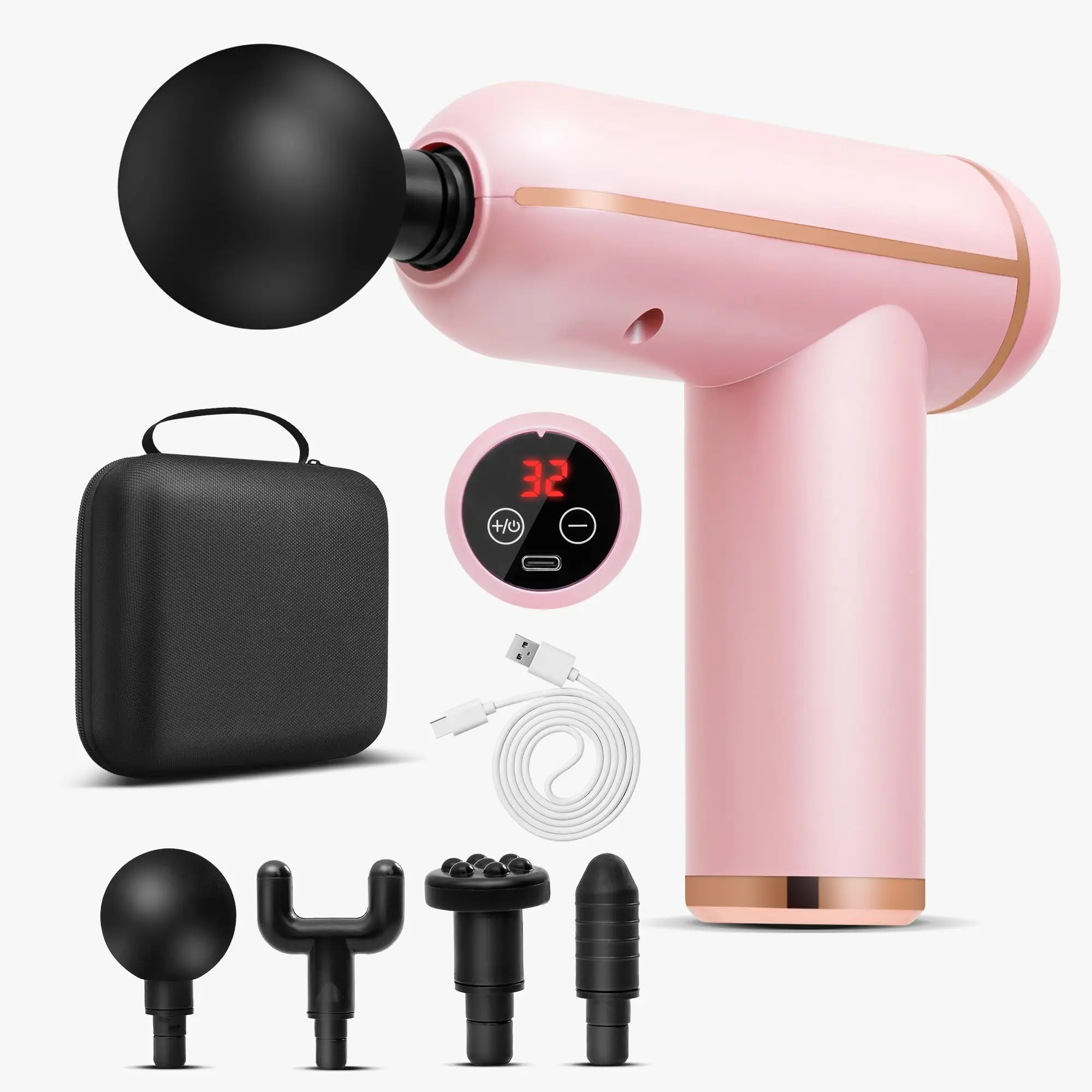 

Massage Gun Deep Tissue Muscle Percussion Massager Guns for Women Athletes Fascia Gun for Neck Back Shoulder Pain Relief