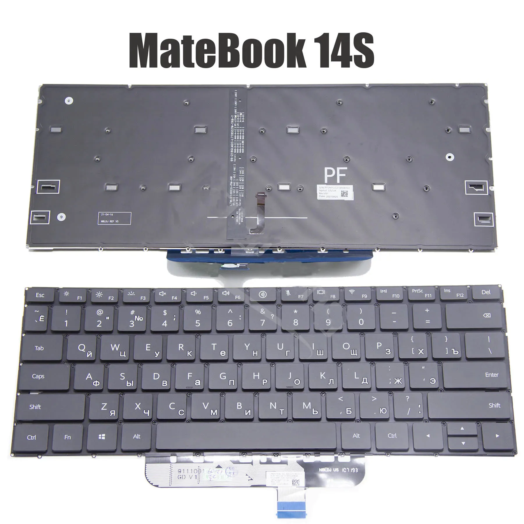 For HUAWEI MateBook 13S 14S 2021 HKD EMDW56 W76 MRG/HKF-16 Spanish SP US Russian RU backlit keyboard