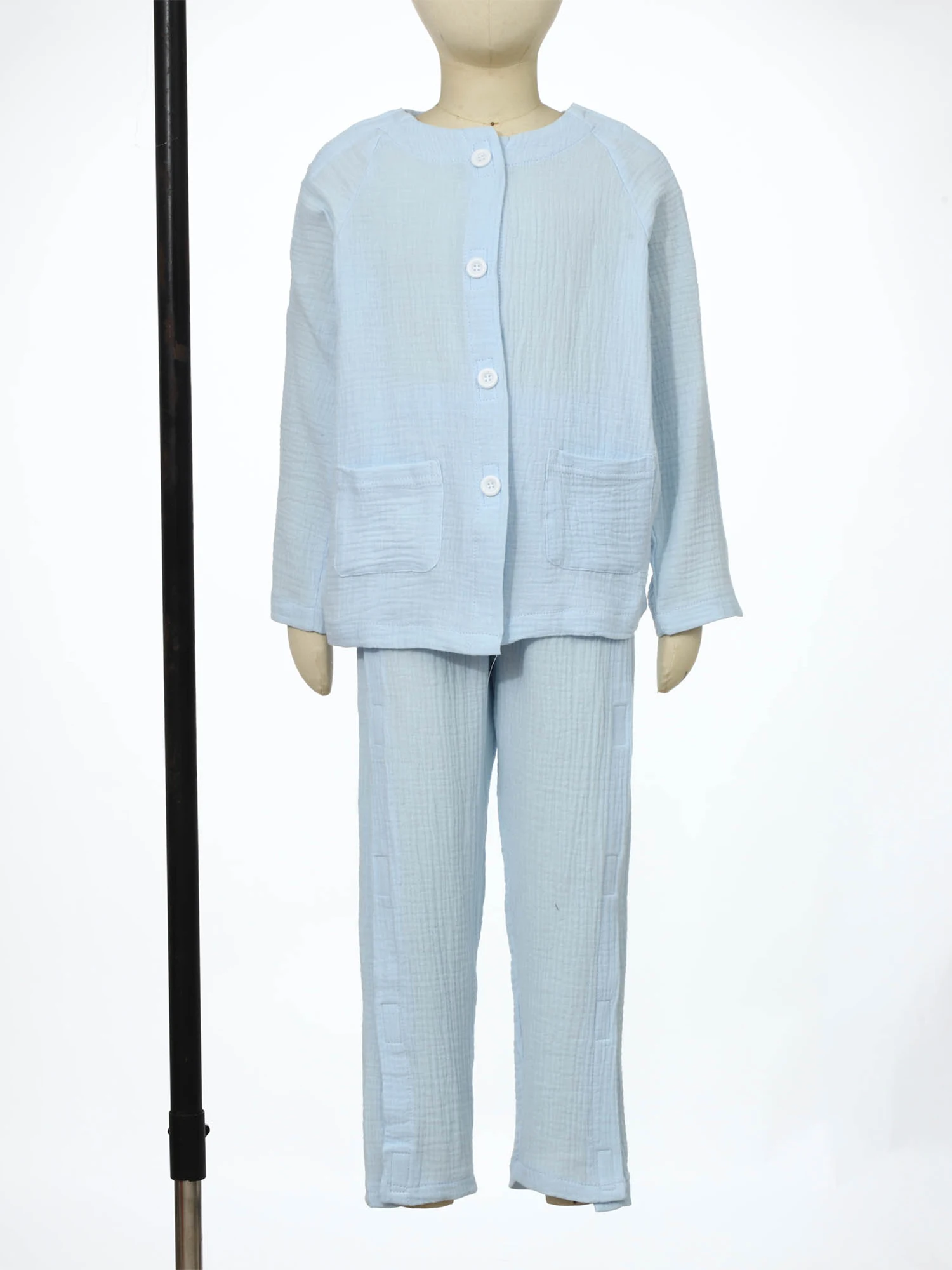 120-150cm-kids-post-fracture-care-clothing-full-opening-easy-wear-nursing-outfit-for-bedridden-patients-postoperative-recovery