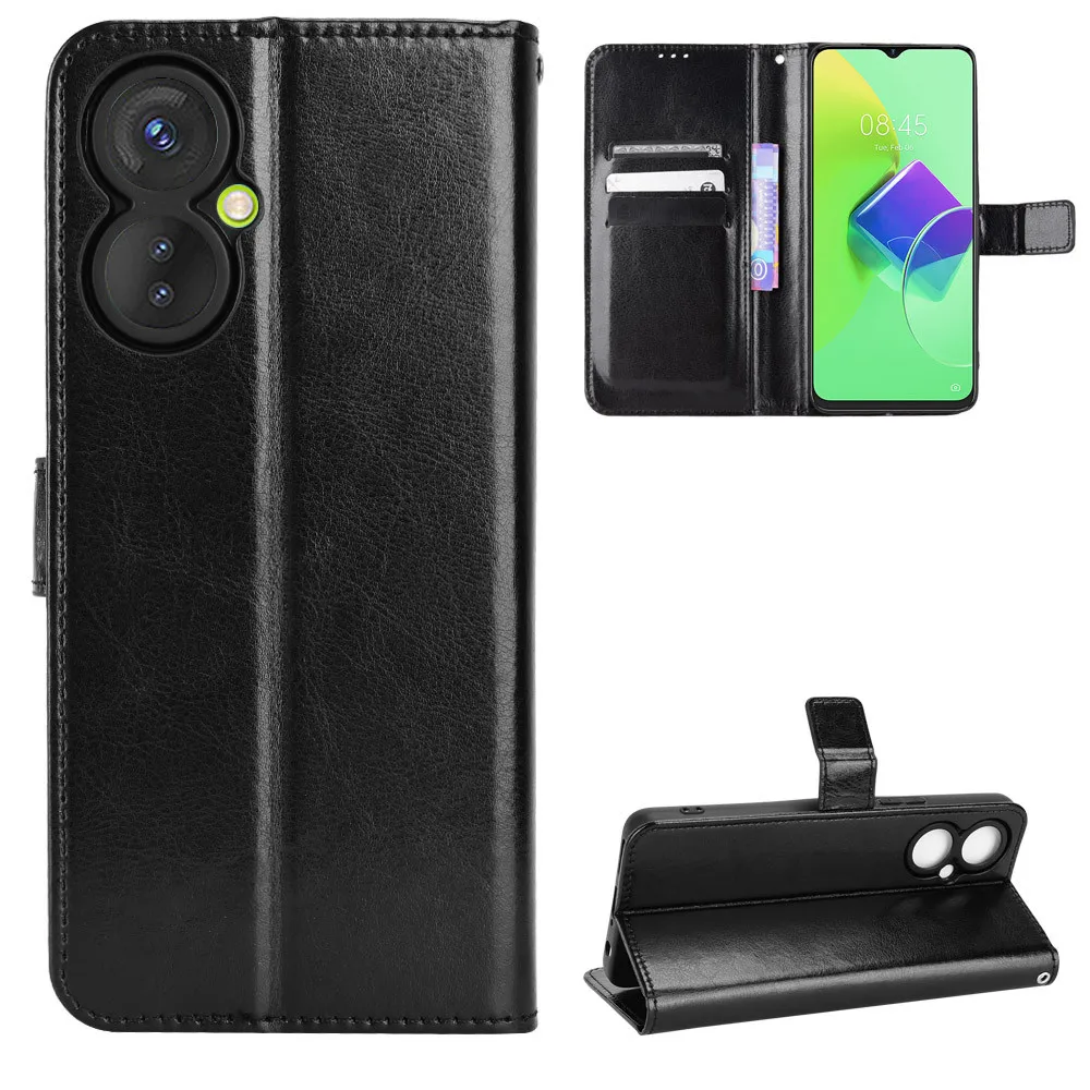 For Tecno Spark 9 Pro Case Luxury Flip PU Leather Wallet Lanyard Stand Shockproof Case For Tecno Spark 9T Spark9T Phone Bags