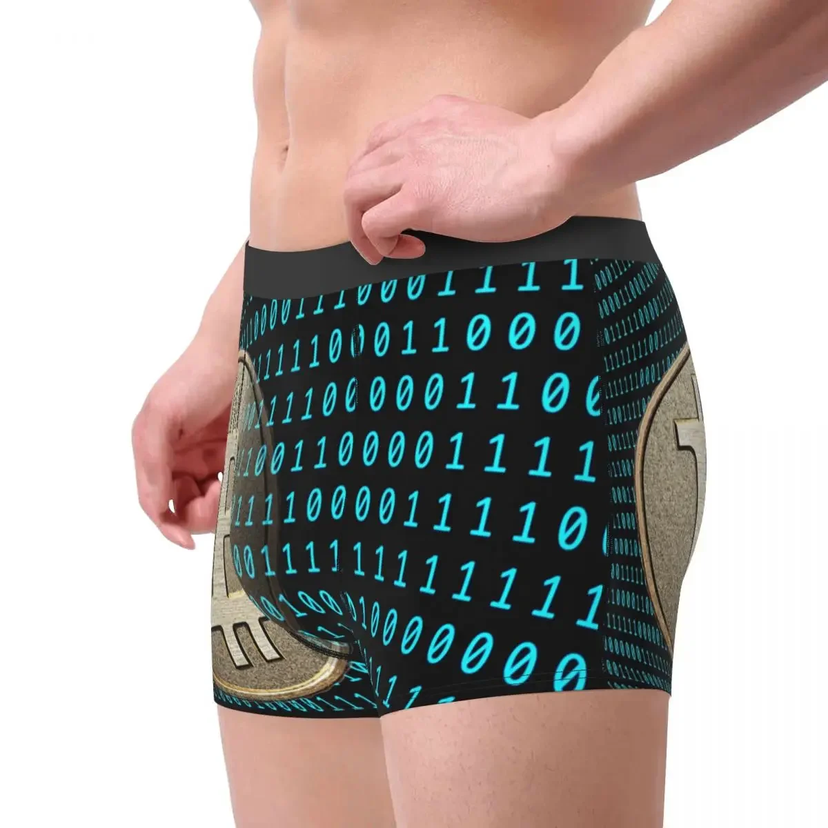 Bitcoin Virtual Encrypted Digital Currency Underpants Cotton Panties Men's Underwear Comfortable Shorts Boxer Briefs