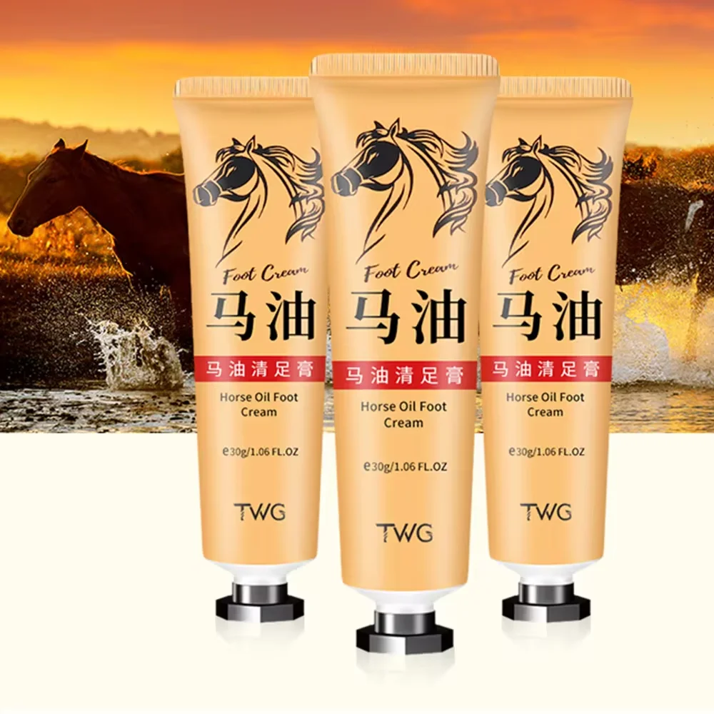 Horse Oil Anti Crack Foot Cream Anti-Drying Heel Cracked Moisturizing Repair Hand Lotion Anti-Aging Nourishing Smooth Skin Care