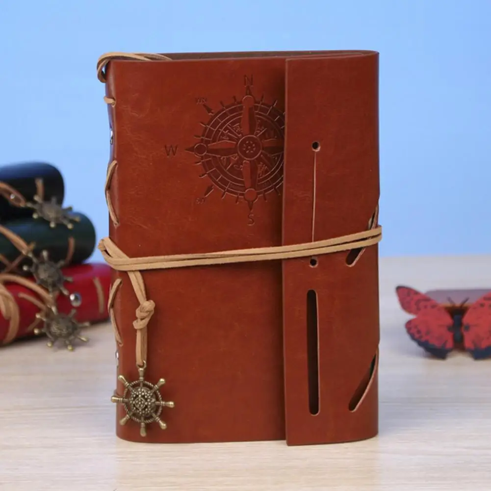 Convenient  Diary Notepad 80 Sheets Travelers Note Book Diary Notepad Vintage Unlined Diary Notebook Stationery Gift