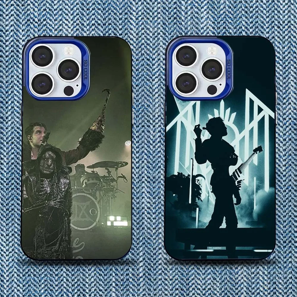 

Band Ice N-Nine Kills Phone Case For iPhone 16,15,14,13,12,11,Mini,Pro,SE,MAX Blue Matte Silicone Cover