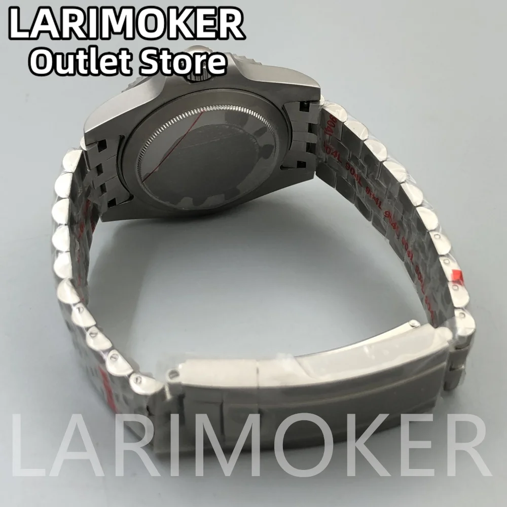 LARIMOKER NEW 40mm Yellow Black Automatic Men Watch Titanium watch strap fit NH35 PT5000 Luminous sign Sapphire Glass