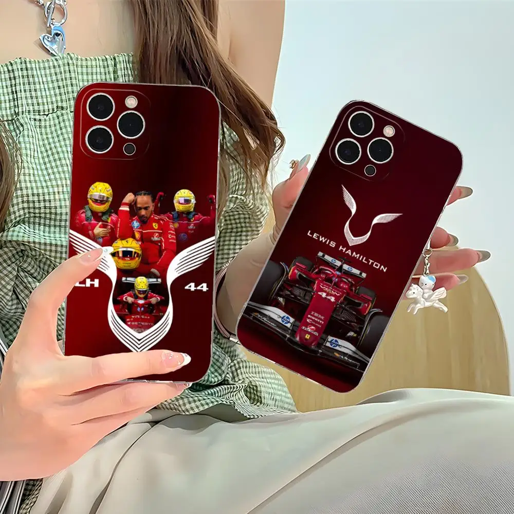 Funda de teléfono H-Hamilton a la moda para iPhone 16 15 14 13 12 11 X XR XS 8 6 Pro Max Plus Mini funda para teléfono móvil con impresión en color transparente