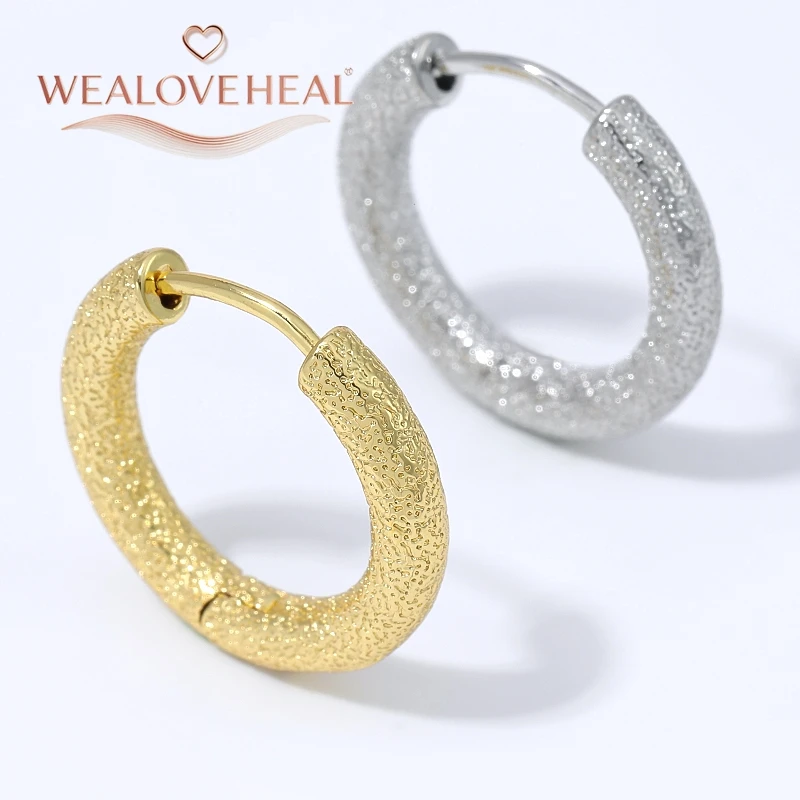 1 Paar 18K vergoldete Messing-Creolen mit matter Textur für Damen, 19,5x19mm, klobige Ohrringe für den täglichen Gebrauch, Partys oder als Geschenk – Detail 16