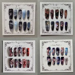 Anime Cartoon Love and Deepspace Sylus Rafayel Xavier Press-on Fasle Nails Pain Art Nail Girls Game Collect Birthday Decorate