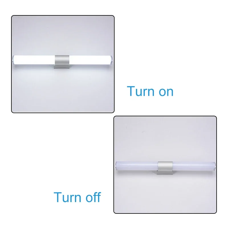 Lámpara Led de aluminio para espejo de pared, tubo impermeable, acrílico moderno, iluminación de baño, decoración de pared, 85-265V, 12W, 16W, 22W