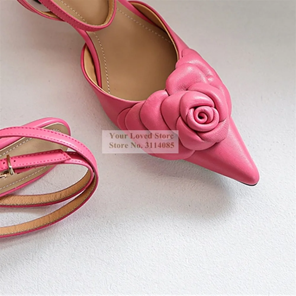 

Women Pink Beige Blue Flowers High Heel Shoes Glasses Shaped Strange Heel Floral Dress Pumps Sweet Buckle Strap Pointed Toe