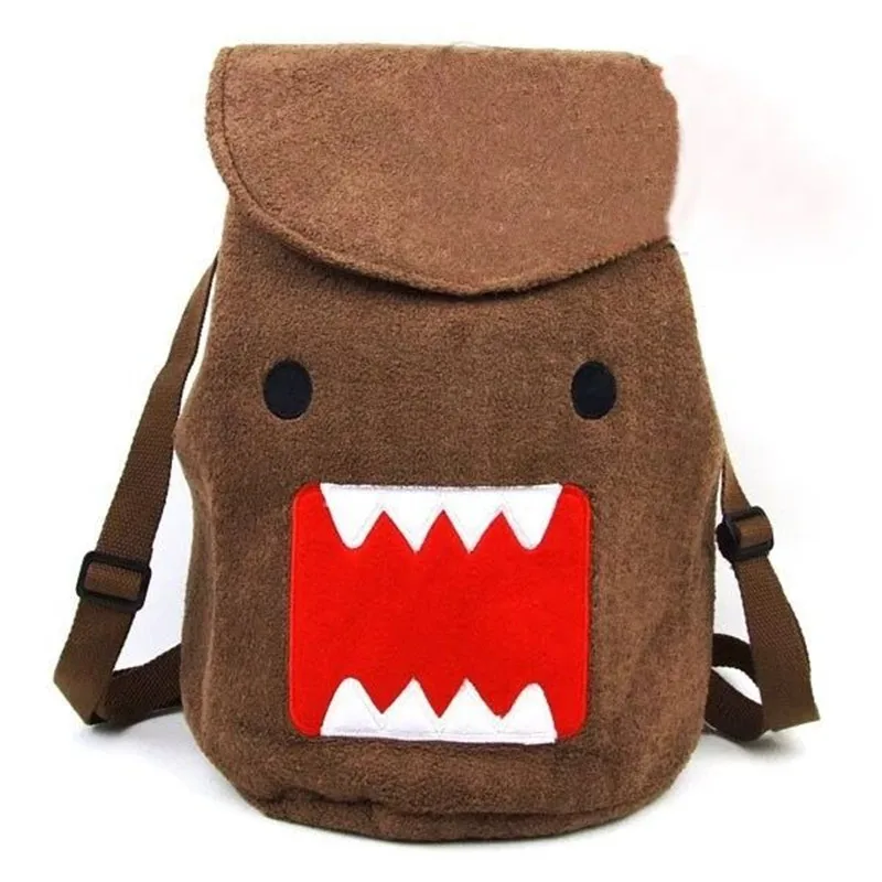 Cartoon Anime Domo Kun Plush Backpack Cute Drawstring Bags for Women Men Back Pack