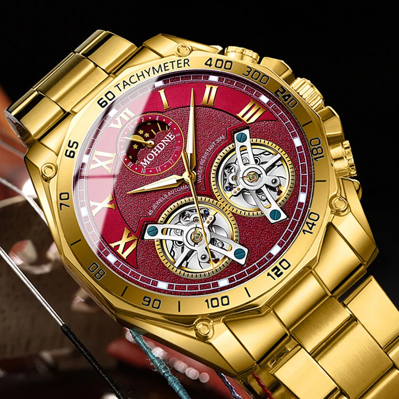 BINBOND Luxury Men Quartz Watches Fashion Concept Decorative Dial Casual Military Sports Wristwatch Waterproof Men's Clock - Image 2
