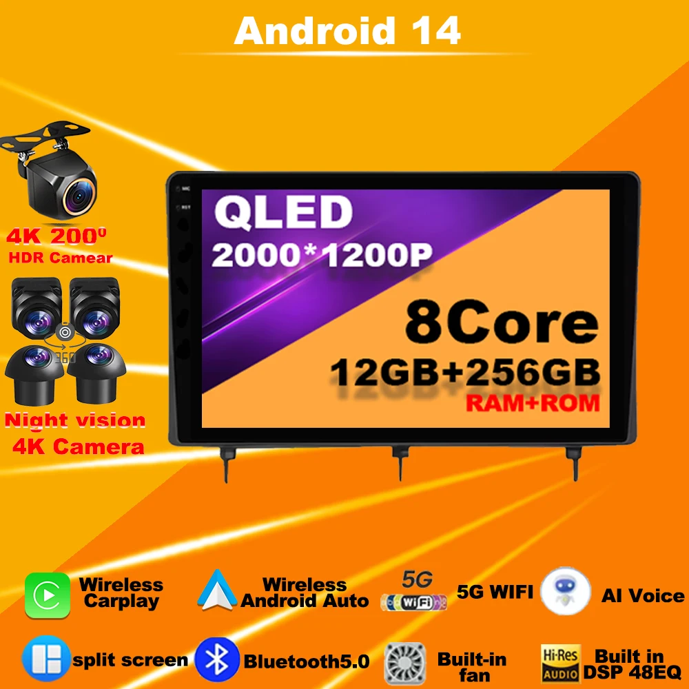 

Android 14 Car Radio For Honda Civic 2022 Multimedia Player Stereo Navigation GPS 4G WIFI Wireless Bluetooth Autoradio Unit dvd