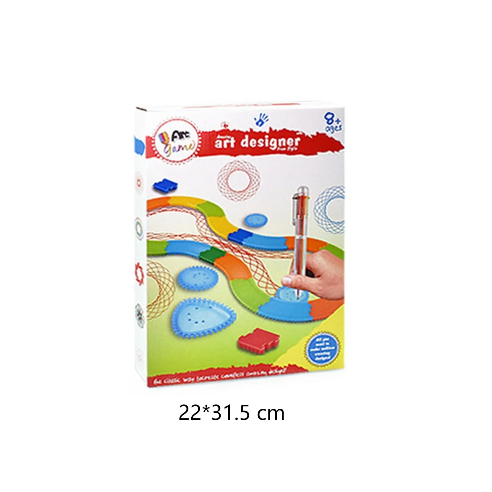 Colorful Spirograph Set Kids Magic Art Drawing Kit Geometric Template Ruler Educational Intellectual Stationery Gift view 6