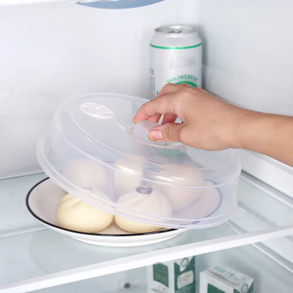 

2pcs Microwave Heating Cover Heat-Resistant Transparent Lid For Food Preservation Splatter Guard Kitchen Supply For Home