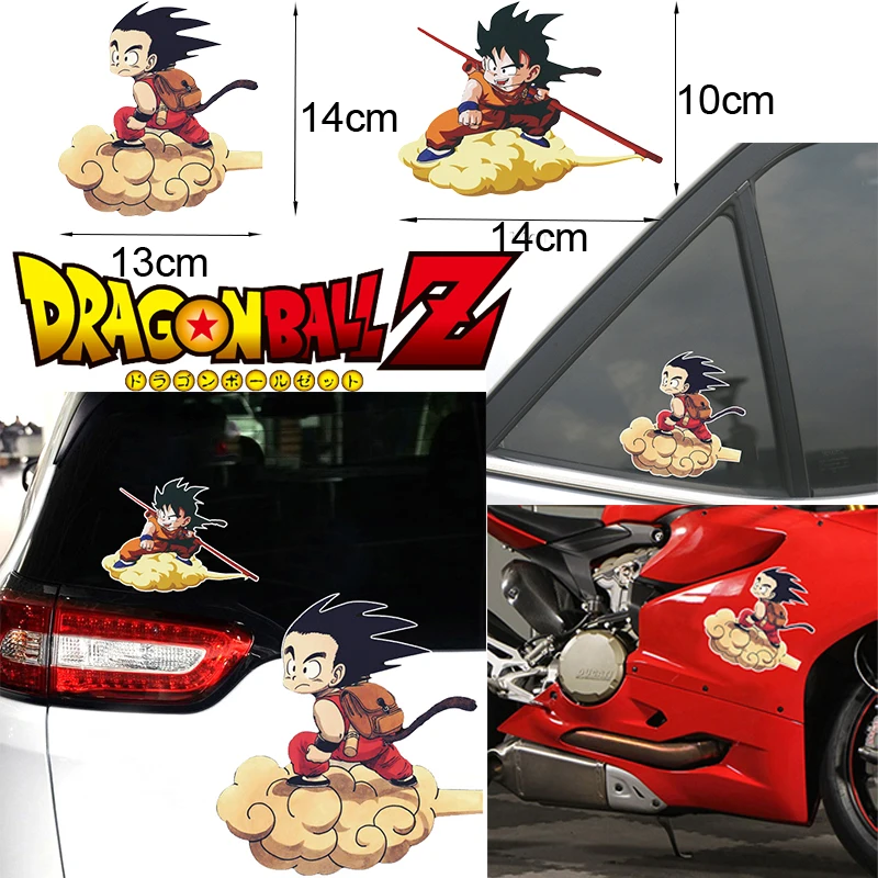 Dragon Ball Son Goku Somersault Cloud Flying Car Sticker Anime Character Design Waterproof Cover Scratch Creative Car Sticker