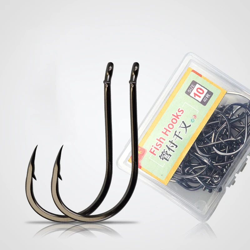 

10 Boxes Sea Fishing Hook Set 0.5#-12# High-Carbon Steel Barbed Fishhooks for Saltwater Freshwater Fishing Accessories Pesca