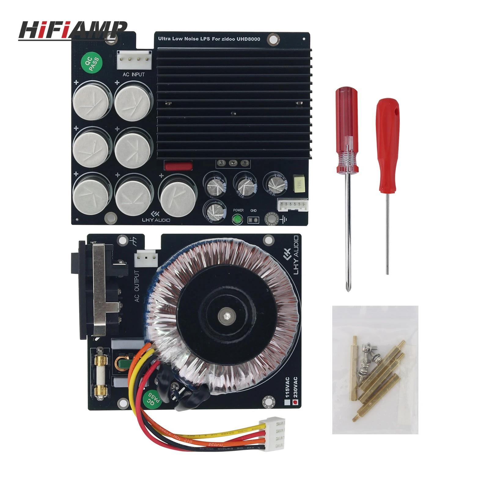 HiFiAMP LPS-UHD8000 Upgraded Low Noise Linear Power Supply Board DIY for ZIDOO UHS8000 HD Audio Player
