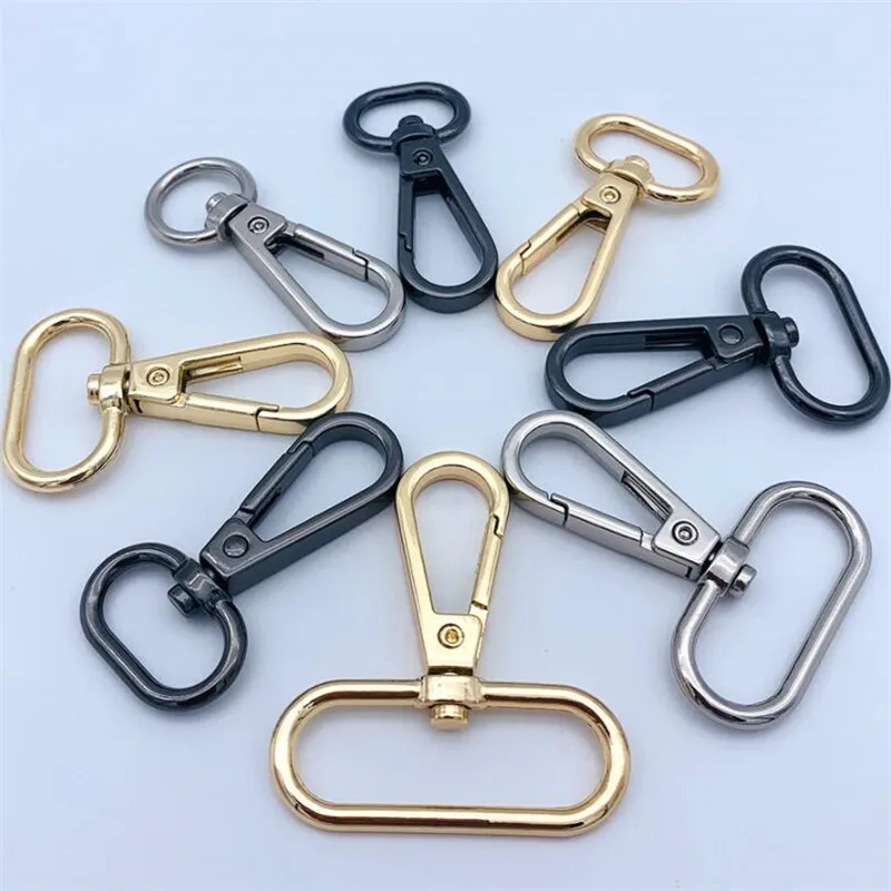 5pcs 14/16/20/25/32/38mm Swivel Lobster Clasp Keychains Closure For Rotating Hook Key Fob Carabiner Bag Making Supplies Crafts