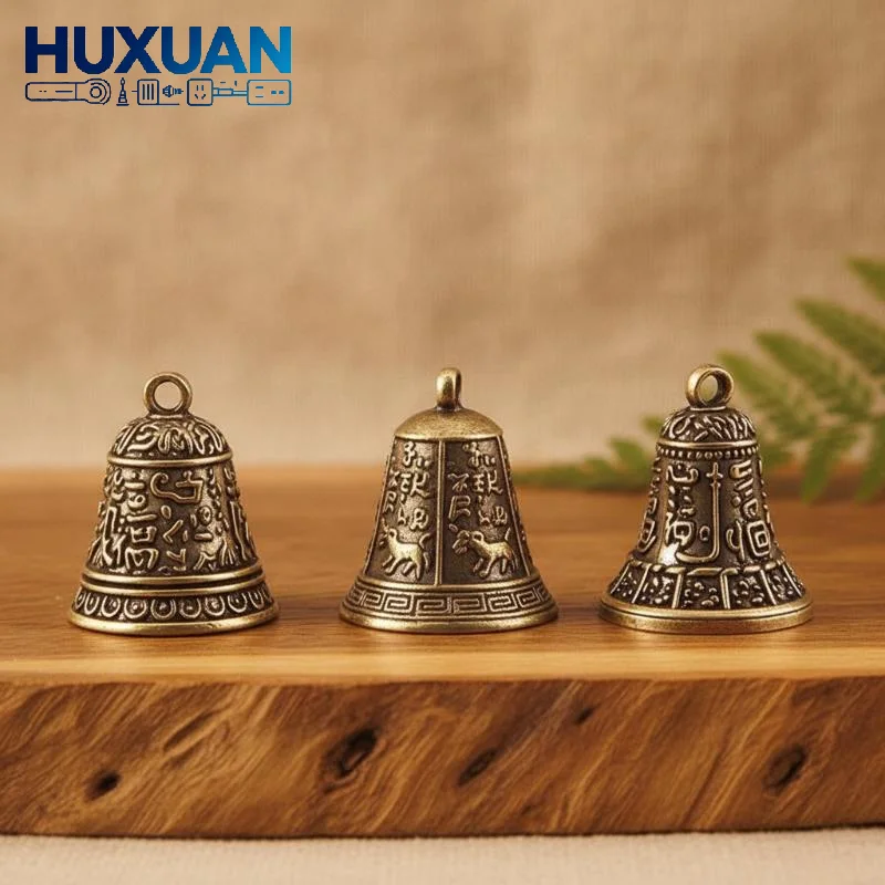 Christmas Bronze Bell Brass Handicraft Die‑casting Drop Wind Bell Creative Home Decoration Holiday Party Ornament Gift