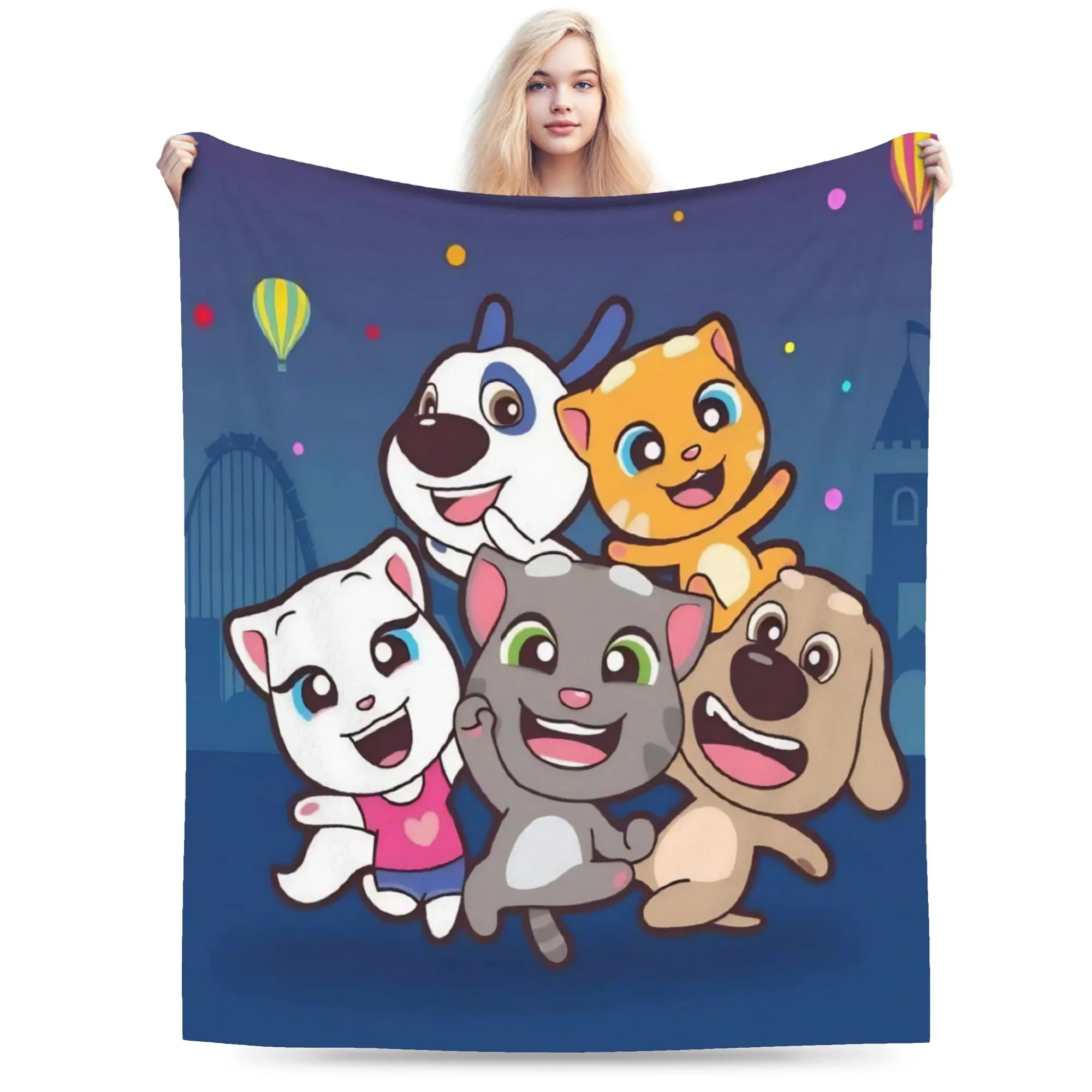 T-Talking T-Tom And F-Friends Blankets Lightweight Thin Velvet Cozy Gift  Throw Blanket Quilt