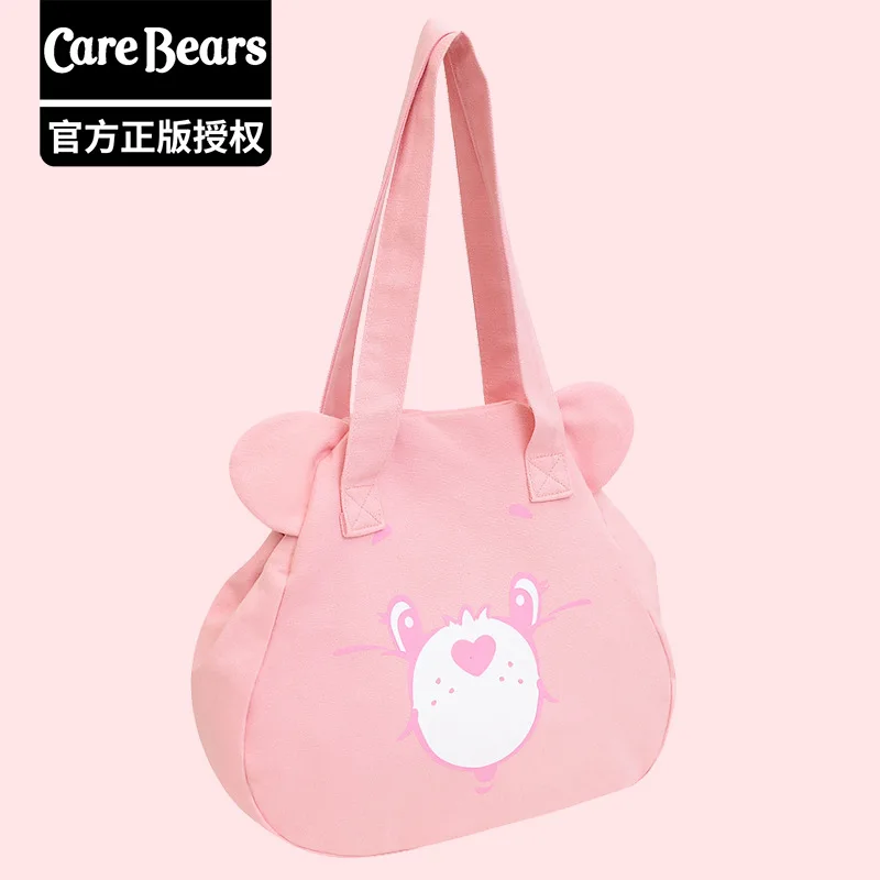 New Anime Miniso Care Bears borsa a tracolla in tela Cartoon Cute Student zaino Kawaii borsa a mano regalo di compleanno per giocattoli per ragazze