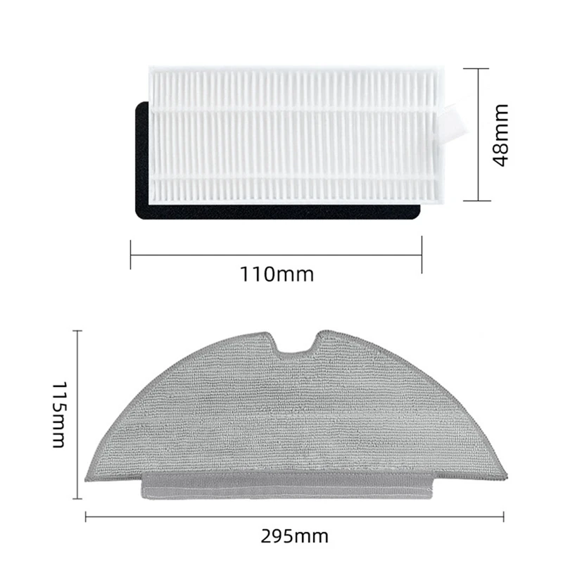 Filtro para Eufy Robovac L35 Hybrid L35 Hybrid + Robot aspirador, piezas de repuesto lavables