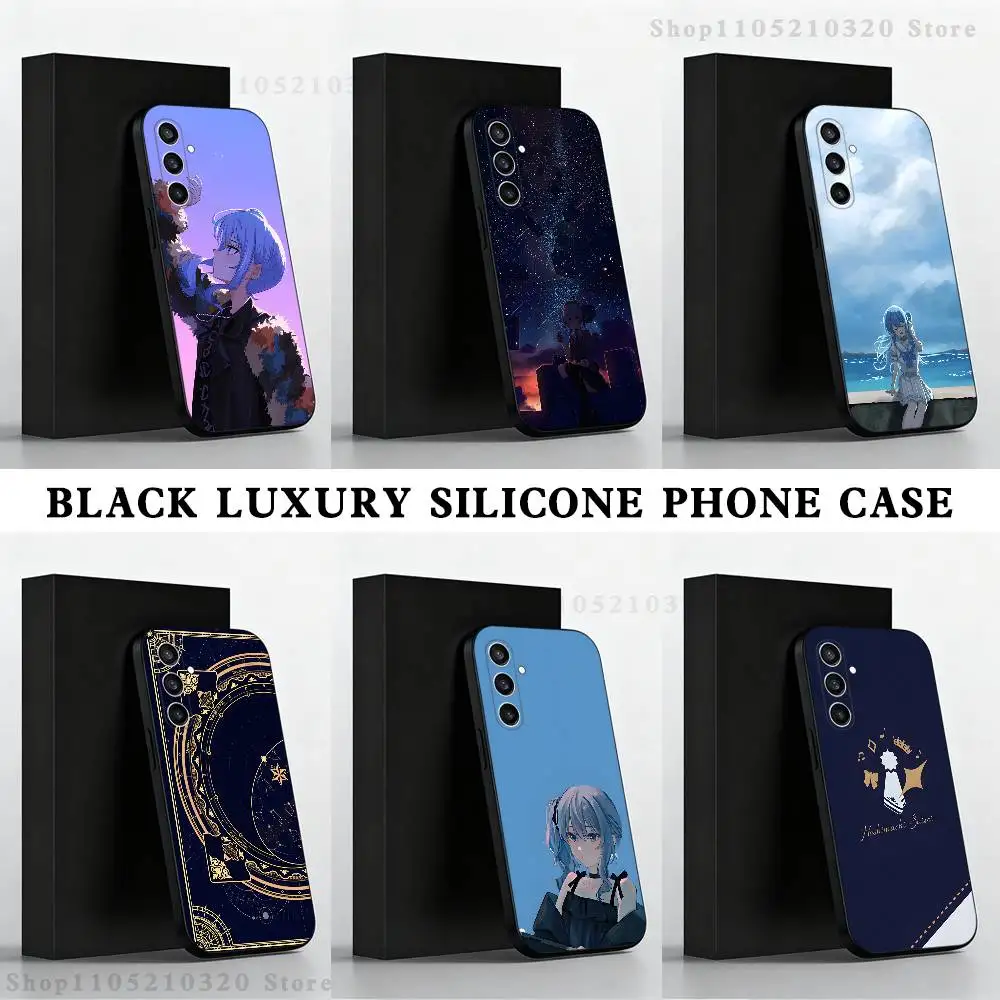 

Hoshimachi Suisei Phone Case For Samsung S 25,24,23,22,30,21,10,9,Ultra,Plus,Lite,FE,4,5 G Black Soft Case