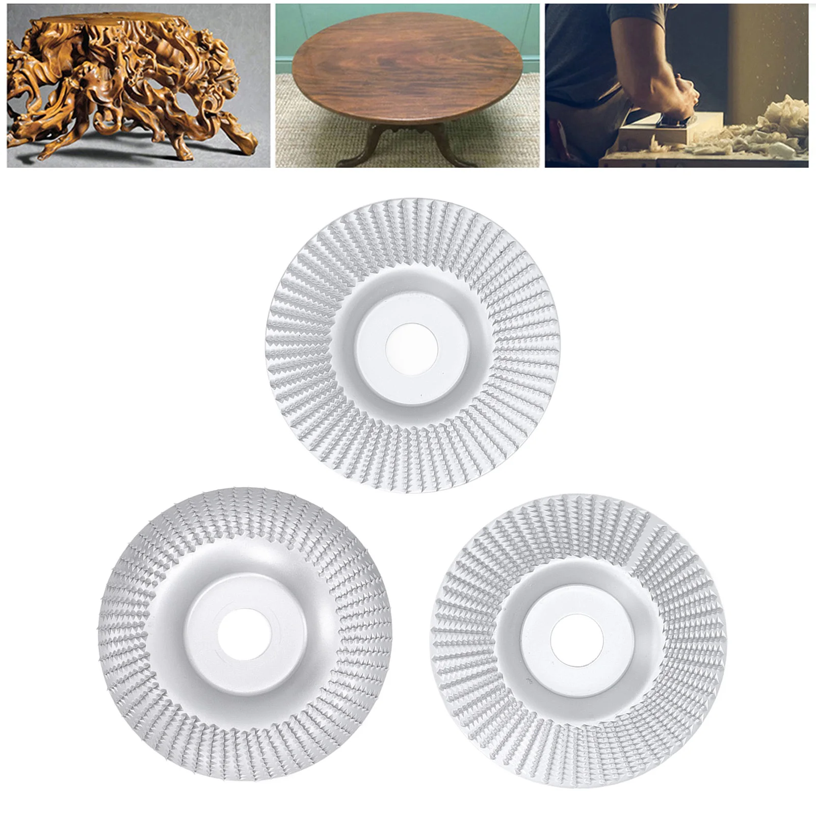 

Angle Grinder Shaping Disc Wood Shaping Wheel Wheel Carbon Steel Flat Bevel Curved Shape Hard Wearing 22mm ID for Deburring