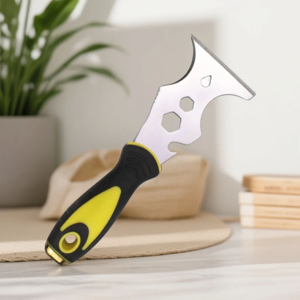 LiTuiLi 15-in-1 multi-gebruik plamuurmes roestvrij staal verfschraper verwijderen bouwgereedschap voor behang blikopener thuis doe-het-zelf