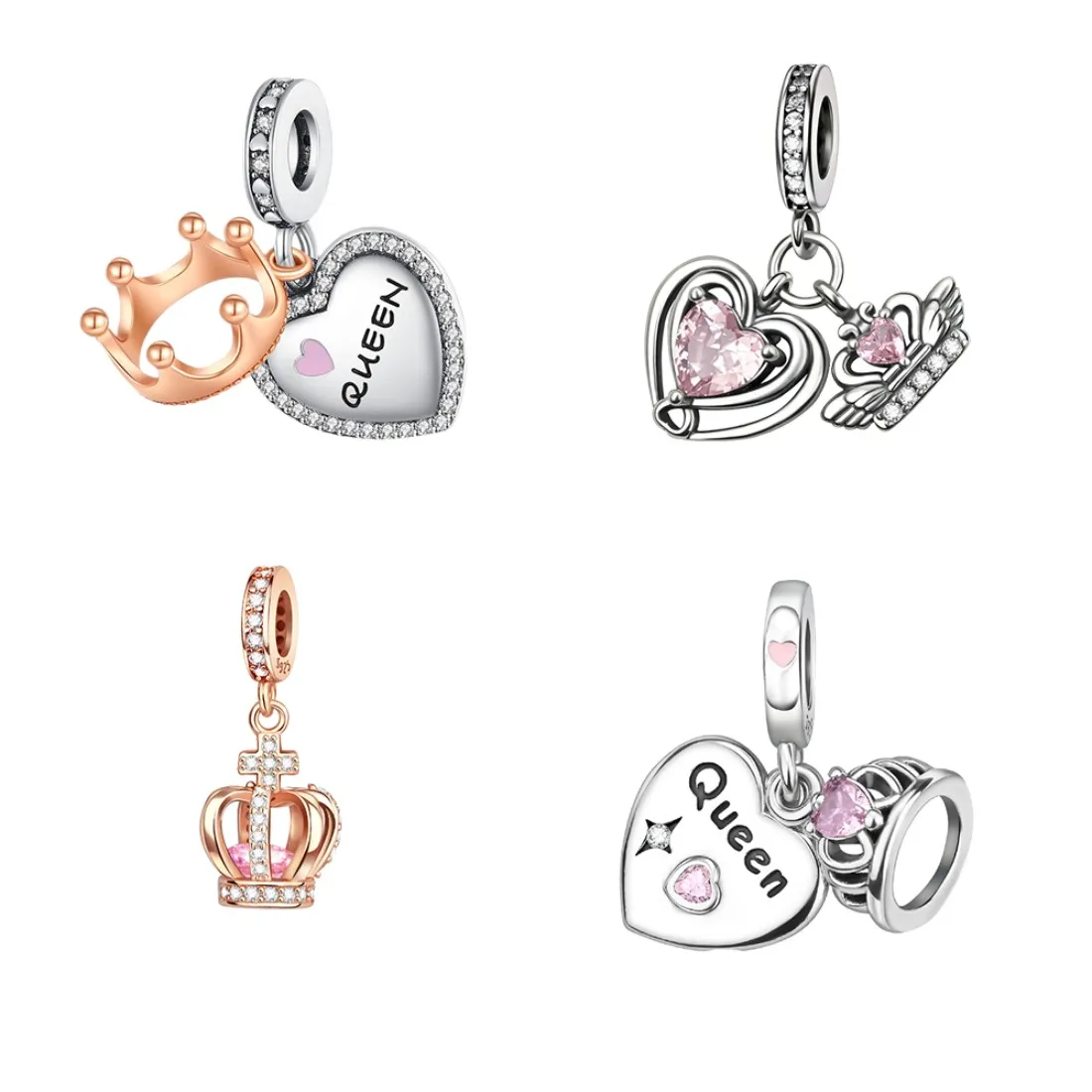 

925 sterling silver pendant crown series beads compatible with original bracelet necklace for men and women DIY jewelry gifts